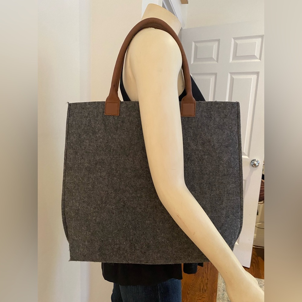 Grey Felt Tote Bag